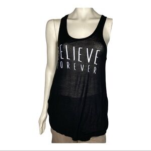Rebel Sugar Believe Forever Razor Back Tank Sz M